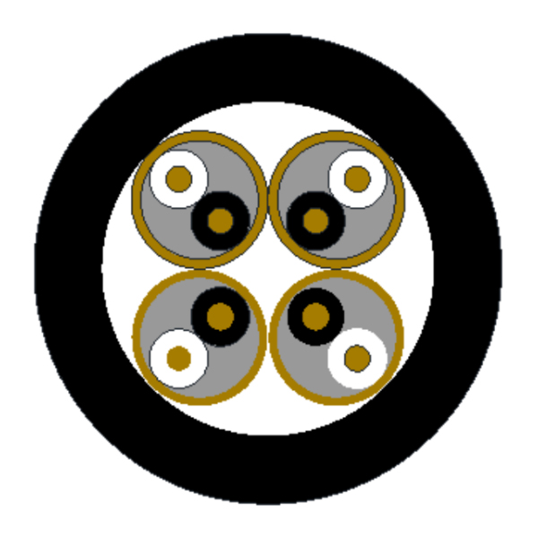 氟塑料绝缘铜带分屏障氟塑料护套盘算机电缆-DJFP2F/DJFP2FR-300/500V