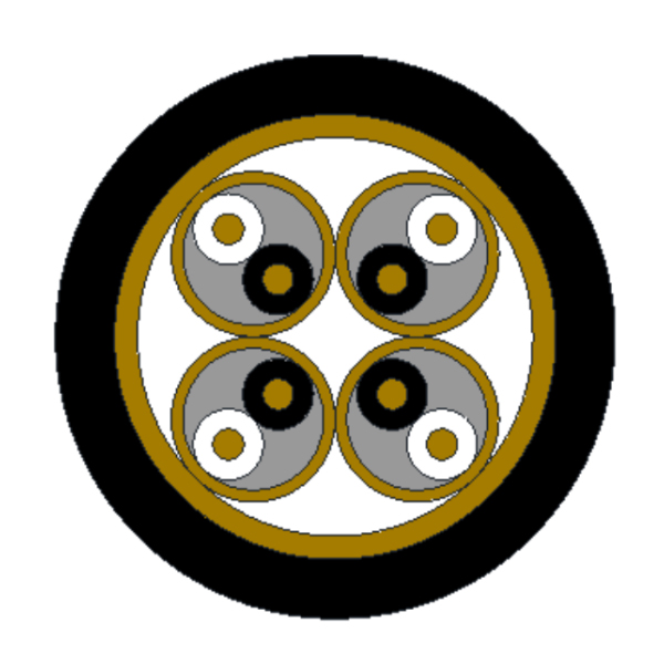 氟塑料绝缘铜带分屏障加总屏障氟塑料护套盘算机电缆-DJFP2FP2/DJFP2FRP2-300/500V