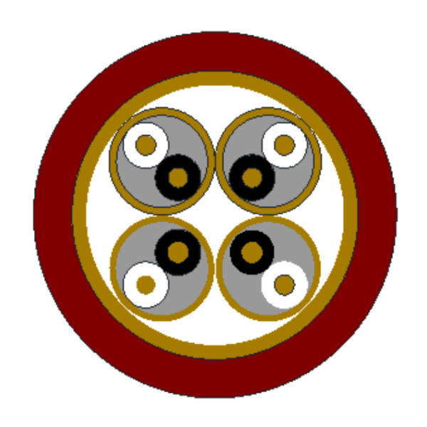 硅橡胶绝缘铜丝编织分屏障加总屏障硅橡胶护套盘算机电缆-DJGPGRP-300/500V